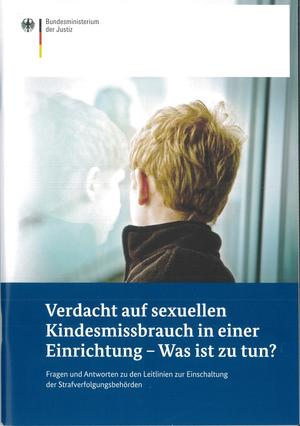 Broschüre Verdacht auf sexuellen Kindesmissbrauch