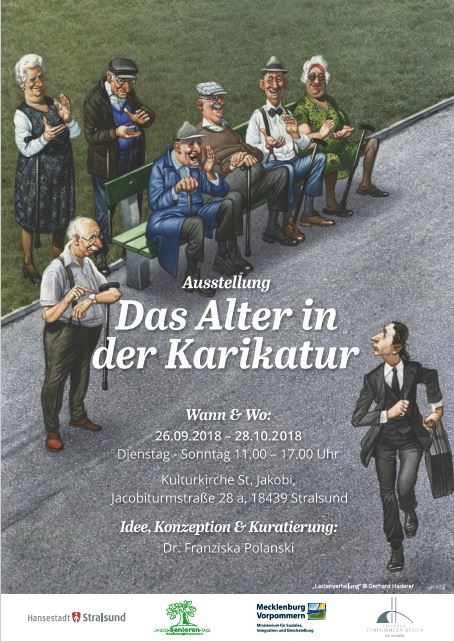 Ausstellung "Das Alter in der Karikatur", Teil der Veranstaltungen zum Landesseniorentag 2018