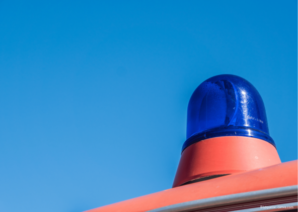Blaulicht eines Rettungswagens