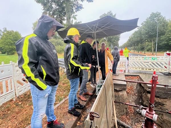 Umschlussarbeiten an der Gasleitung des Berufsschulcampus Vorpommern-R&uuml;gen