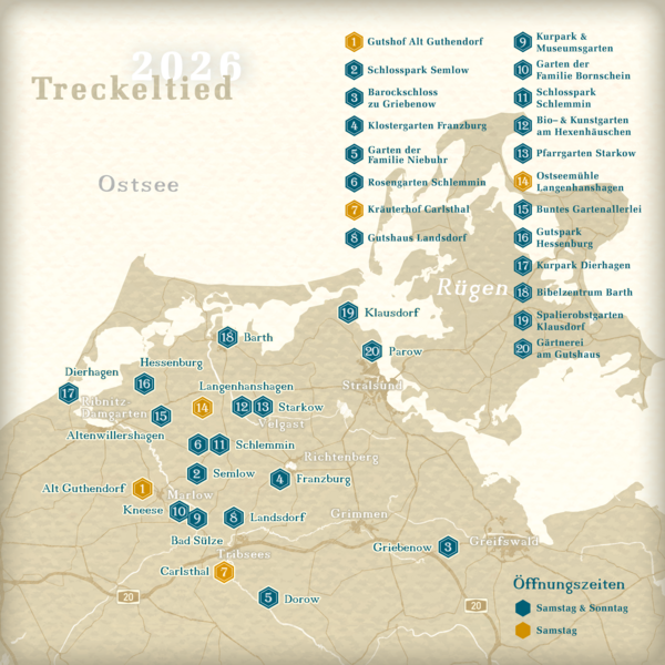 &Uuml;bersichtskarte Treckeltied 2026