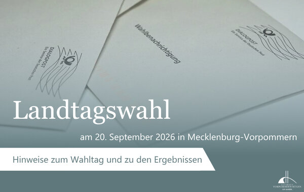 Landtagswahl am 20. September 2026 in Mecklenburg-Vorpommern